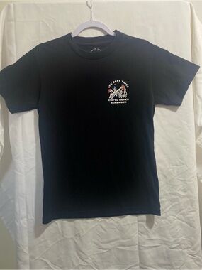Last Call Co. Double-Sided Skeleton Graphic Crew Neck Black Men's Tee Small